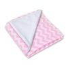 Wendbare Babyautositzdecke - Chevron Pink und Weiß